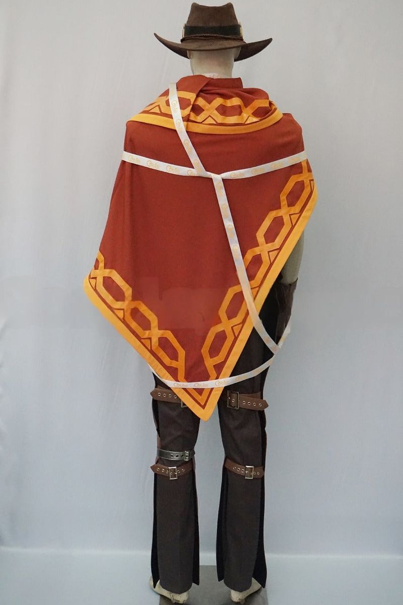McCree Brown Red Cosplay Costume