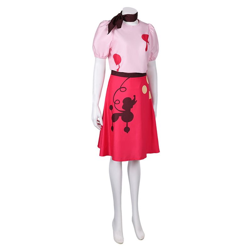 Niffty Women Pink Printed Dress Cosplay Costume