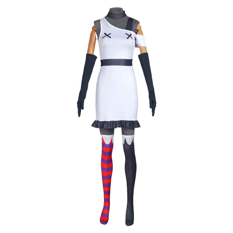 Vaggie Women White Dress Cosplay Costume