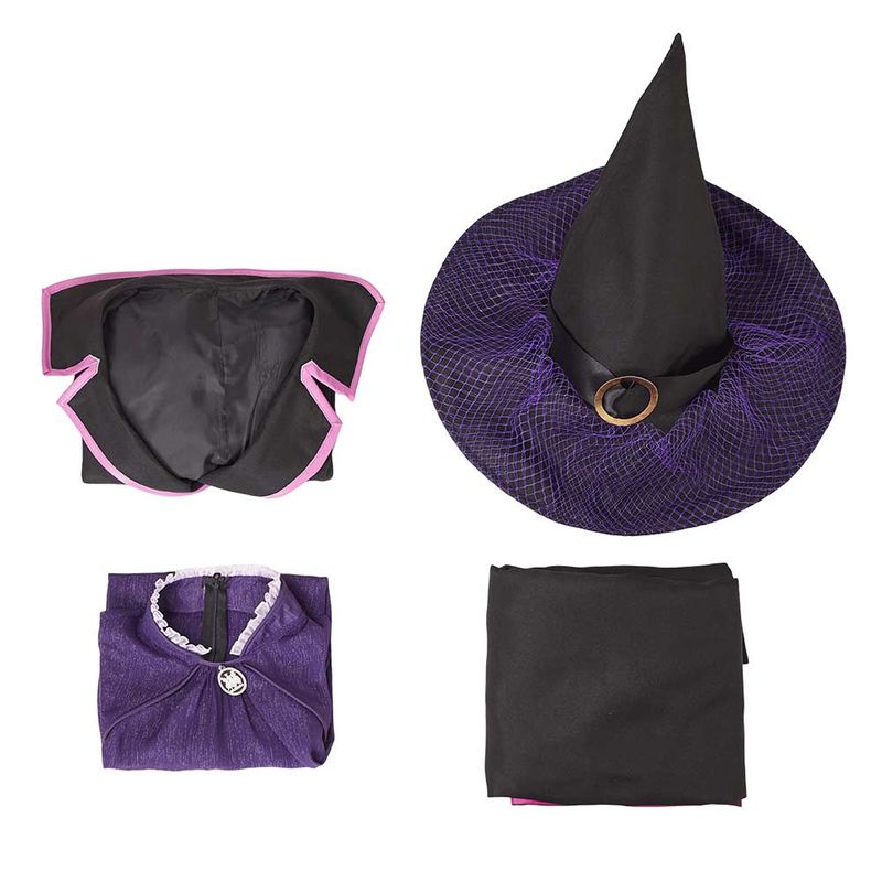 Agatha Women Black Purple Witch Outfit Cosplay Costume