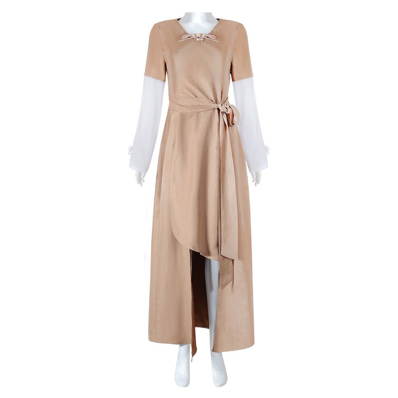 Princess Leia Women Khaki Dress Cosplay Costume