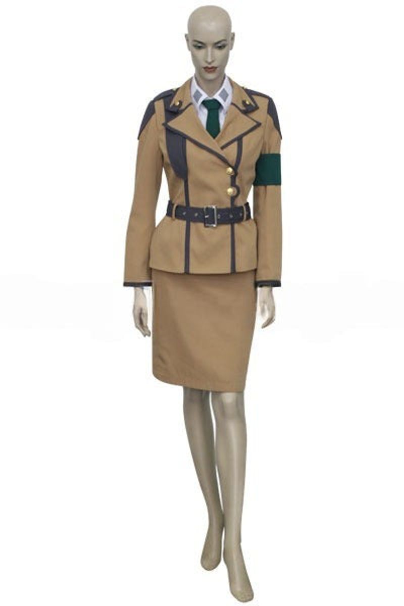 Code Geass Cecile Croomy Beige Military Cosplay Costume