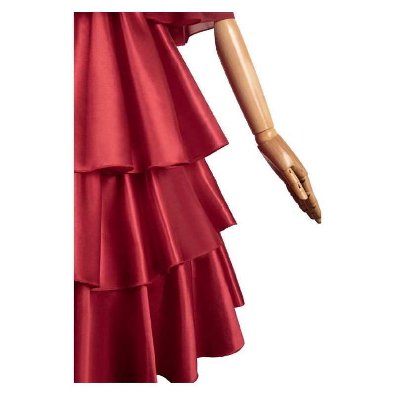 Sousou No Frieren Frieren Women Red Dress Cosplay Costume