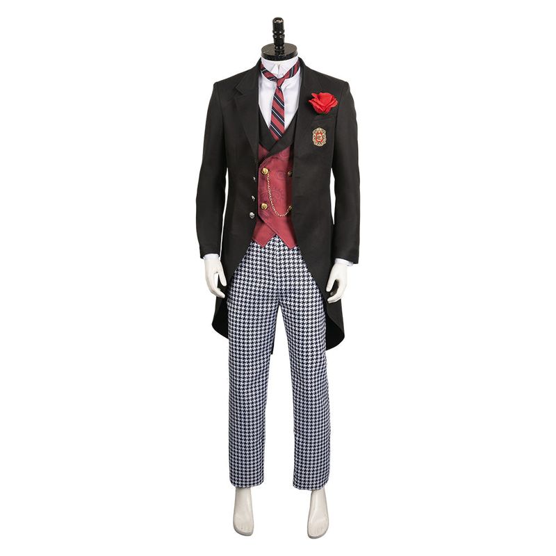 Black Butler Season 4: Public School Arc Edgar Redmond Black Outfit Party Carnival Halloween Cosplay Costume