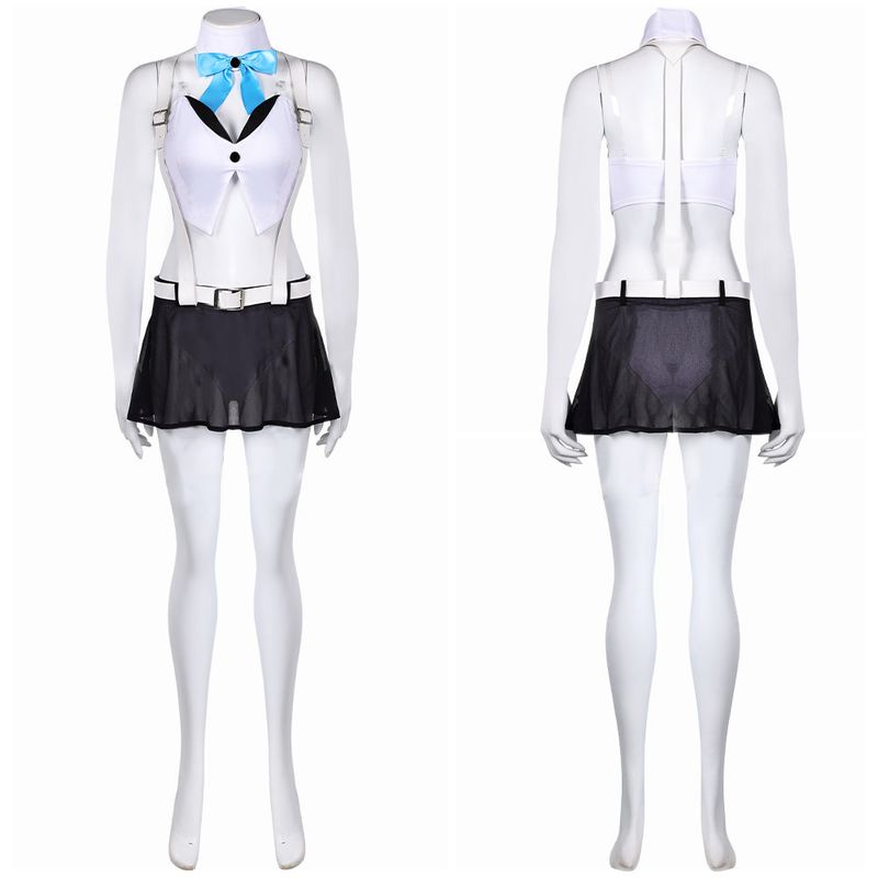 Tifa Lockhart Women White Swimsuit Cosplay Costume
