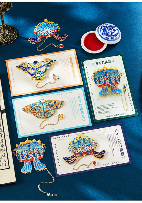 National Museum of China Twelve Dragons and Nine Phoenixes Crown - Metal Hollowed-Out Bookmark - Unique Cultural and Creative Gift