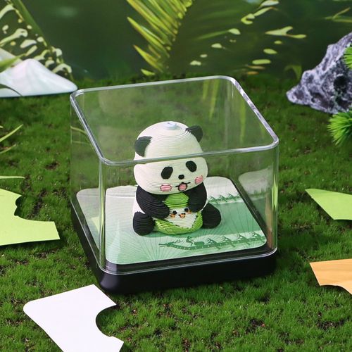 Chinese Panda Cultural Creative 3D Memo Pad | Custom Calendar Sticky Note Pad with Panda Patterns, Kawaii Desk Decor Stationery Gift Setsfor Kids Christmas Gift