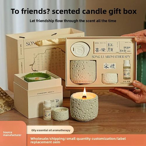 Songli Lengshan High-End Creative Gift Set Handmade Modern Aromatherapy Soy Wax Candle Long-lasting Fragrance for Bedroom