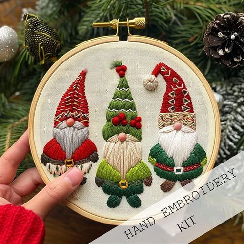 DIY Christmas Embroidery Kit for Beginners Cross Stitch Kits