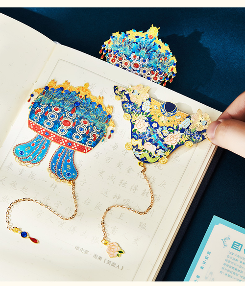 National Museum of China Twelve Dragons and Nine Phoenixes Crown - Metal Hollowed-Out Bookmark - Unique Cultural and Creative Gift