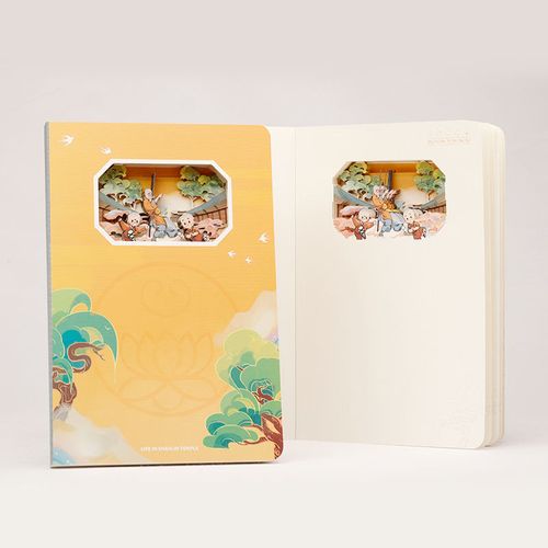 Hardcover Paper Sculpture A5 3D Notebook for Business Birthday Gift Journal Corporate Festival Souvenir