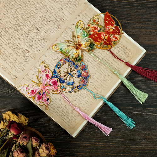 Hot Sale High Color Value Various Butterfly Theme Hollow Metal Bookmark Student Birthday Gift Engraving Essential Reading