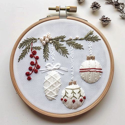 DIY Christmas Embroidery Kit for Beginners Cross Stitch Kits