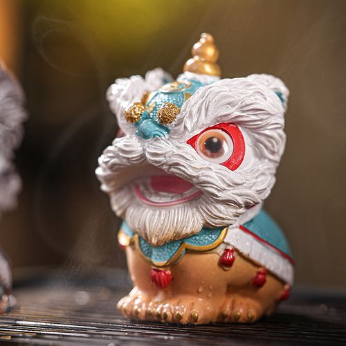 Chine Chic Style Bring Wealth and Treasures Awakening Lion Decoration Color-changing tea pet tea-drinking ornament