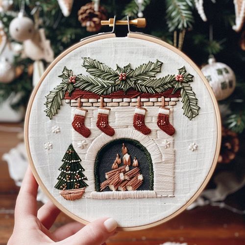 DIY Christmas Embroidery Kit for Beginners Cross Stitch Kits
