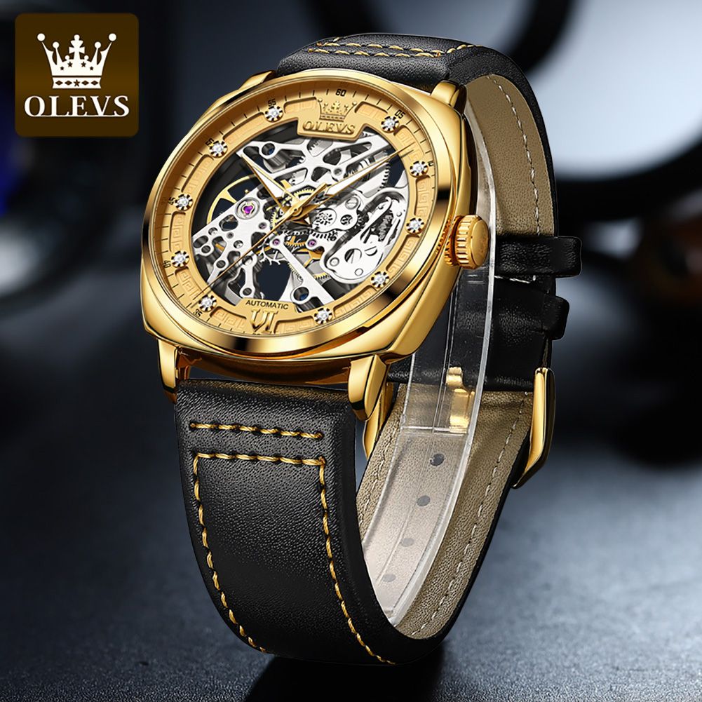 Oerlich - relógio de marca - perfurado - perspectiva - volante - moda - luxo leve - relógio masculino - vendas quentes