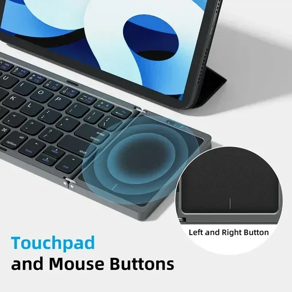🔥Foldable Bluetooth Keyboard with Touchpad✨🚀50% time limit🚀 Luanda cash on delivery
