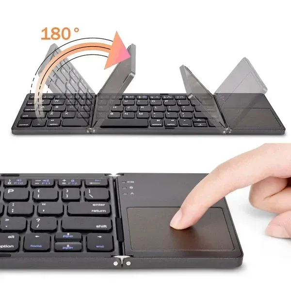 🔥Foldable Bluetooth Keyboard with Touchpad✨🚀50% time limit🚀 Luanda cash on delivery