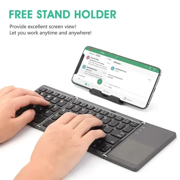 🔥Foldable Bluetooth Keyboard with Touchpad✨🚀50% time limit🚀 Luanda cash on delivery
