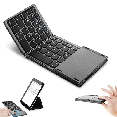 🔥Foldable Bluetooth Keyboard with Touchpad✨🚀50% time limit🚀 Luanda cash on delivery