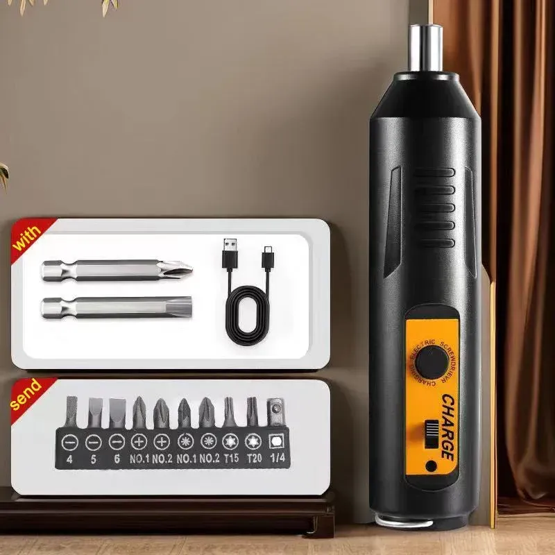 Household portable electric screwdriver set