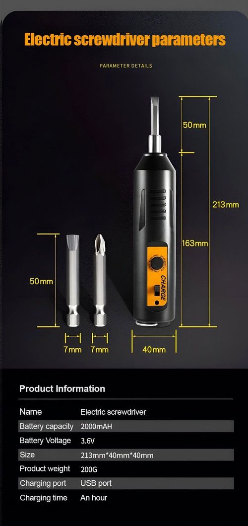 Household portable electric screwdriver set