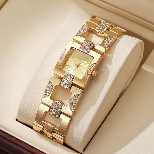 Luxury Rhinestone Women's Watch Reloj Mujer Girls Clock Gift Fashion Square Quartz Watch
