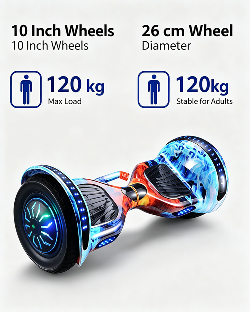 Self‑Balancing Hoverboard With Bluetooth Speaker, 25Km Range, LED Light Wheels