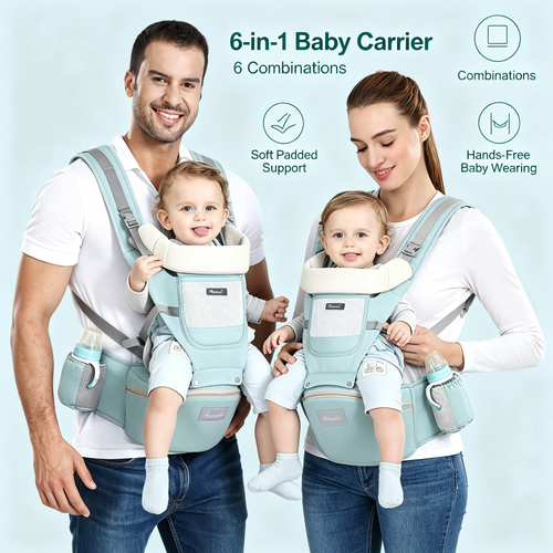 Breathable Hands‑Free Baby Hip Seat Carrier For Daily Use