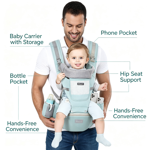 Breathable Hands‑Free Baby Hip Seat Carrier For Daily Use