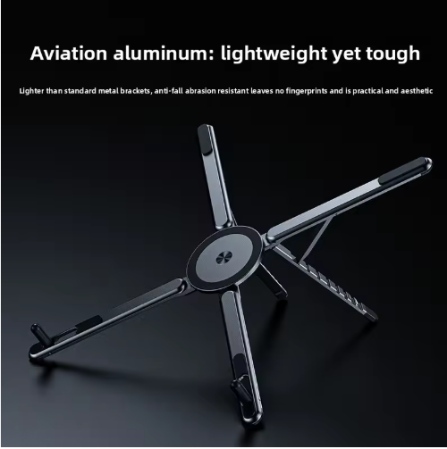 Magnetic Aluminum Alloy Laptop Stand Portable Handheld Universal Tripod for Computer Mobile Phone Tablet