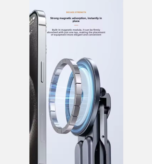 Magnetic Aluminum Alloy Laptop Stand Portable Handheld Universal Tripod for Computer Mobile Phone Tablet