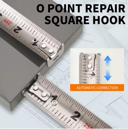 New waterproof steel tape measure with automatic braking, Stainless steel tape 25FT durable single-sided tape measure