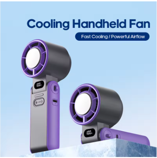 Mini Portable USB Eco-Friendly Automatic Air Cooling Fan Foldable Handheld Fan Outdoor  Fan