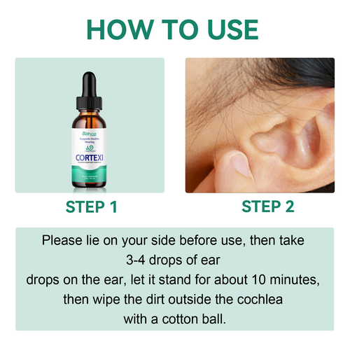 Organic Herbal Ear Drops Cleaning of Earwax, Behind-the-Ear, Ear, and Body Care