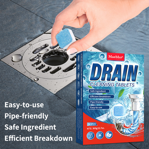 Pipe Foam Cleaner Powerful Drain Unblocker Rapid-Acting Formula Removes Grease and Odours From Kitchen and Bathroom Sinks