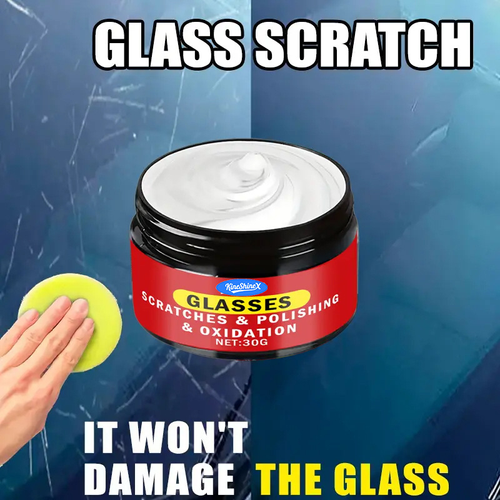 Glass Scratches Repair Paste Professional Polish Refinishing Agent Restores Clarity for Car Windows Mirrors Bathroom Glass Two Per Set