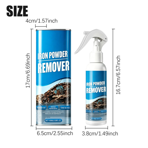 Automotive Rust Remover Spray (100ML) - Fast-Acting Iron & Rust Cleaner for Wheels, Rims, Metal Surfaces - Car Detailing Products, Detailing Products Chemicals - Safe on Most Automotive Finishes, Cars, Motorcycles,summervibes