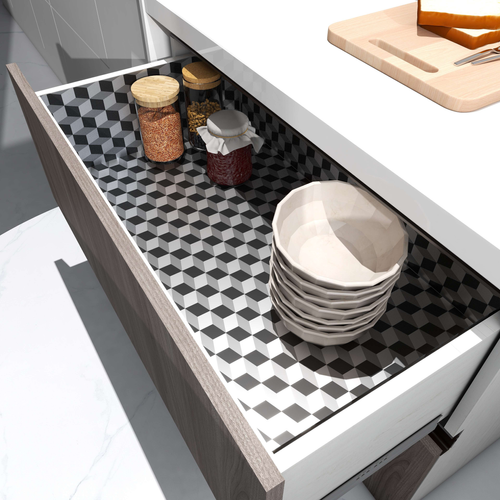 0.6m×5m Kitchen Oil Fire High-Temp Moisture-Proof Cabinet Wallpaper Self-Adhesive Tin Aluminum Foil Ugly Paper Cover-Wall Stickers