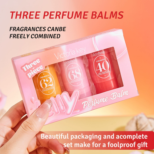 3-Piece Pocket Solid Perfume Balm Set Cheirosa Fragrance Long Lasting Portable Body Fragrance Balm Gift Box Set