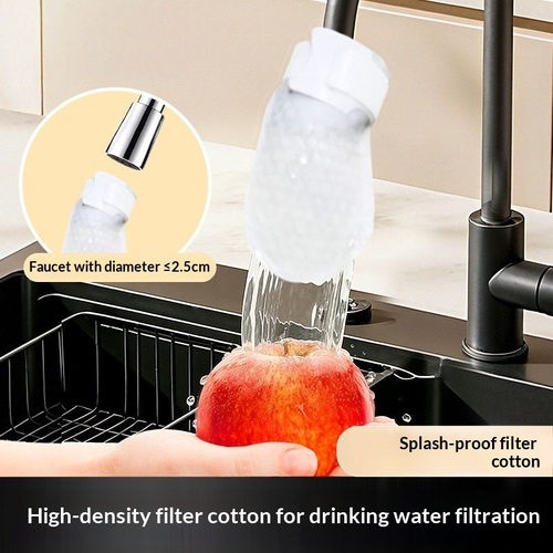 One Time Use Faucet Filter Cotton Bag 400pcs Reduces Rust Sediment and Chlorine Taste Works with Hot and Cold Water Anti Splash