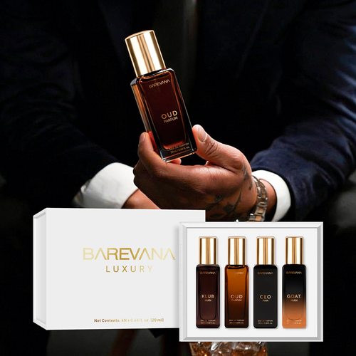 BAREVANA Men's Fragrance Gift Set (4-Piece Set) – Natural Fresh Subtle and Long-Lasting Scent