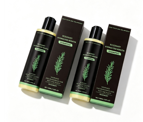 Rosemary Hydrolyzed Keratin Organic Natural Hair Thickening Shampoo Strengthening Refreshing Nourishing Hair Growth for Thinning Two Per Set