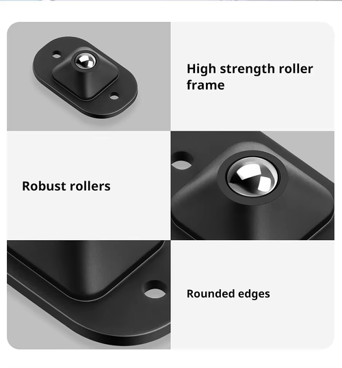 16Pcs Wheels for Furniture Stainless Steel Roller Self Adhesive Caster Home 360 Degree Load Bearing Swivel Universal Wheel