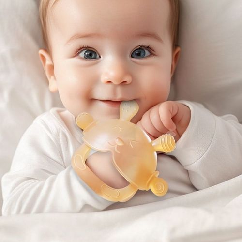 Silicone Baby Food Grade Rabbit Complete Set Hand Held Boilable Liquid Silicone Special Soothing Chew Toy