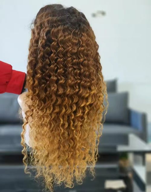 Haut de gamme crescendo T1b 4 30 vague sombre sans adhésif dentelle frontale perruque, brownie cheveux humains frisés perruque, 13x4 café, cheveux africains frontale perruque.