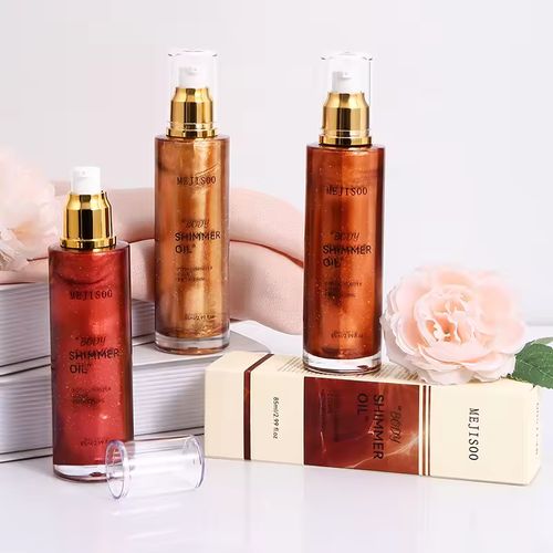 Organic new flash skin oil body flash oil fluid surligneur pour visage et bronzage