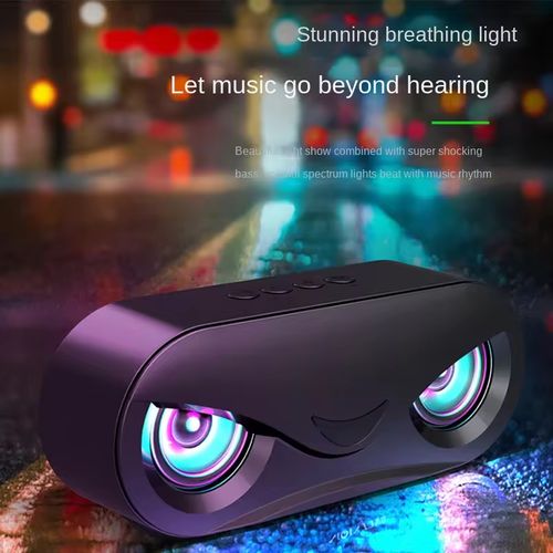 Cool hibou design personnalisé imperméable DJ bass disco led flash haut-parleur sans fil radio fm carte tf party BT haut-parleur