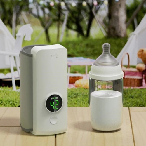Portable USB Baby Bottle Warmer – Wireless, Rechargeable, Constant Temperature, Universal Fit