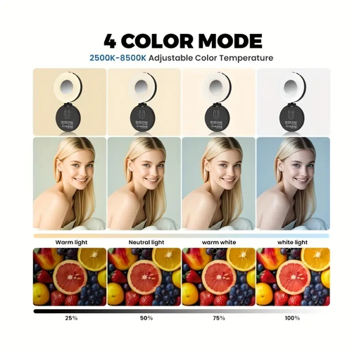 Magnetic LED phone selfie clip light pocket tofu fill light makeup light and stand